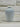 White & Blue Ribbed Ceramic Vase – Textured Decorative Vessel