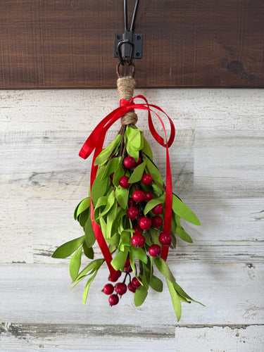 Buffalo Check Mistletoe Hanging Bundle – Rustic Farmhouse Christmas Décor | - TwoInspireYou