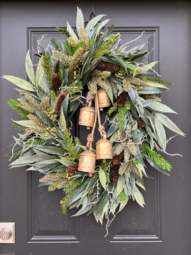 Christmas Bells Winter Oval Wreath - TwoInspireYou