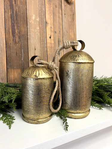 Vintage Bronze Christmas Bells - TwoInspireYou