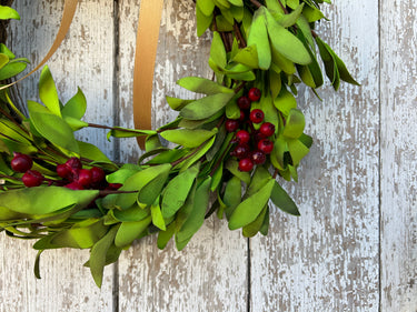Mini Boxwood Window Wreath for Christmas - TwoInspireYou