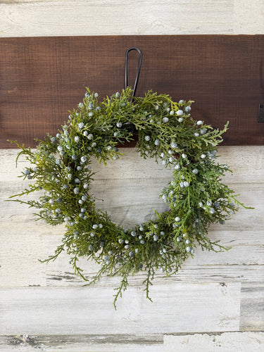 Cedar & Juniper Candle Ring | 12” Mini Wreath Centerpiece | - TwoInspireYou