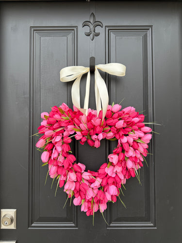 Tulip Heart Wreath - TwoInspireYou