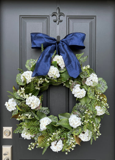 Summer White Geranium Wreath - TwoInspireYou