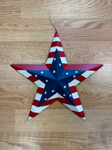 Summer Patriotic Boxwood Wreath with Star - TwoInspireYou