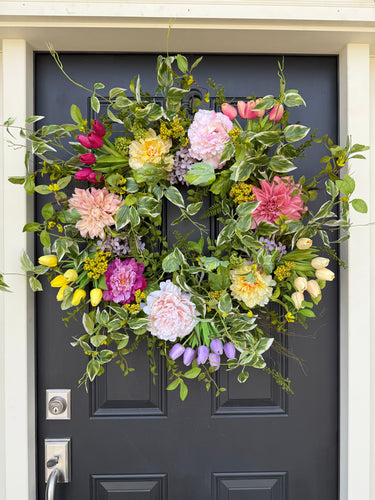 Springtime Garden Wreath - TwoInspireYou