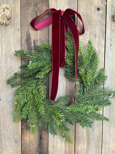 Classic Evergreen Christmas Window Wreath - TwoInspireYou