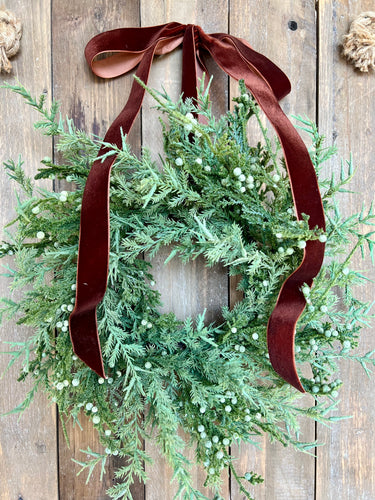 Mini Juniper Window Wreath for Christmas - TwoInspireYou