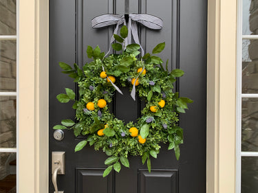 Lemon and Lavender Wreath - TwoInspireYou