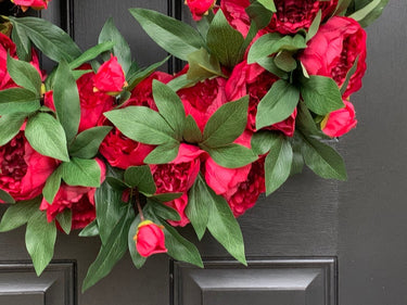 Cranberry Peony Wreath - TwoInspireYou