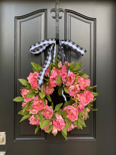 Pink Peony Wreath for Summer - TwoInspireYou