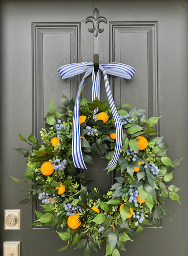 Florida Oranges Spring Fruit Wreath - TwoInspireYou