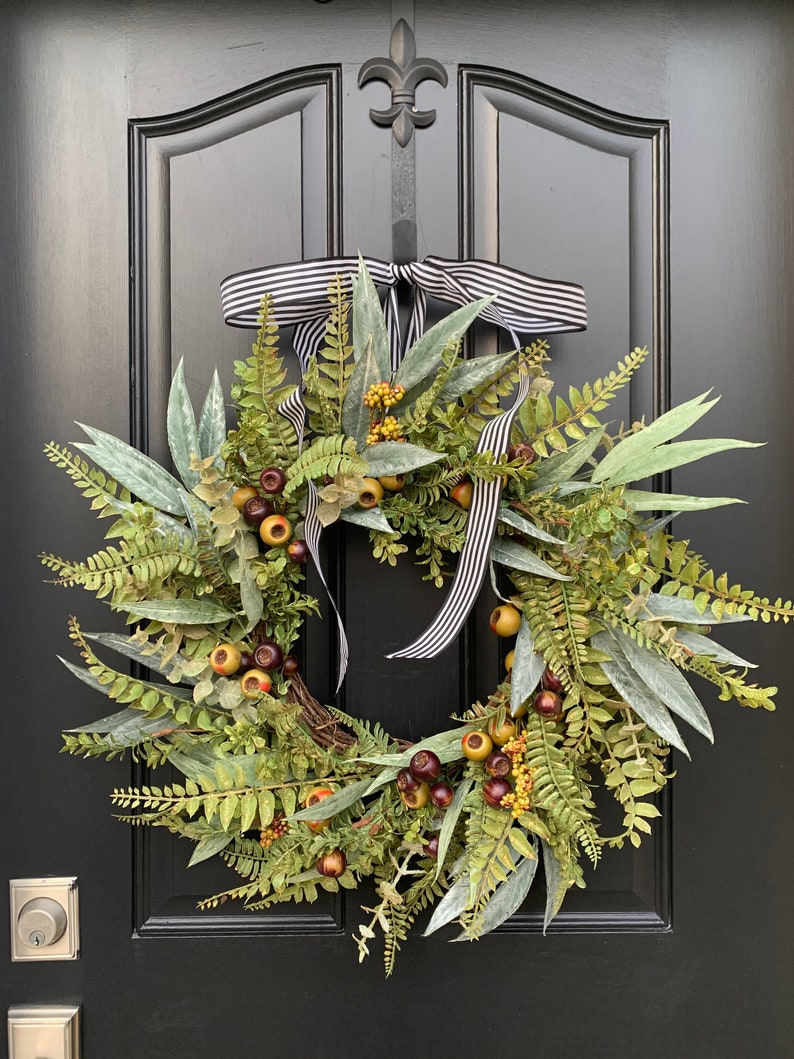 Everyday Peony Wreath  Modern Front Door Decor - TwoInspireYou