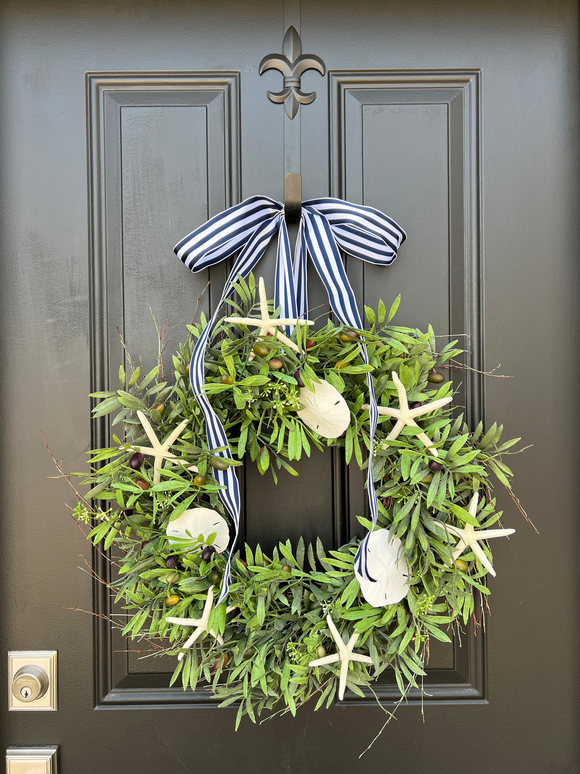 Olive Branch and Costal Beach House Wreath