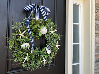 Olive Branch and Coastal Beach House Wreath - TwoInspireYou