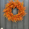 Orange Fall Eucalyptus Wreath - TwoInspireYou