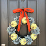 Cozy Fall Front Door Wreath with Pumpkins and Dahlias - TwoInspireYou