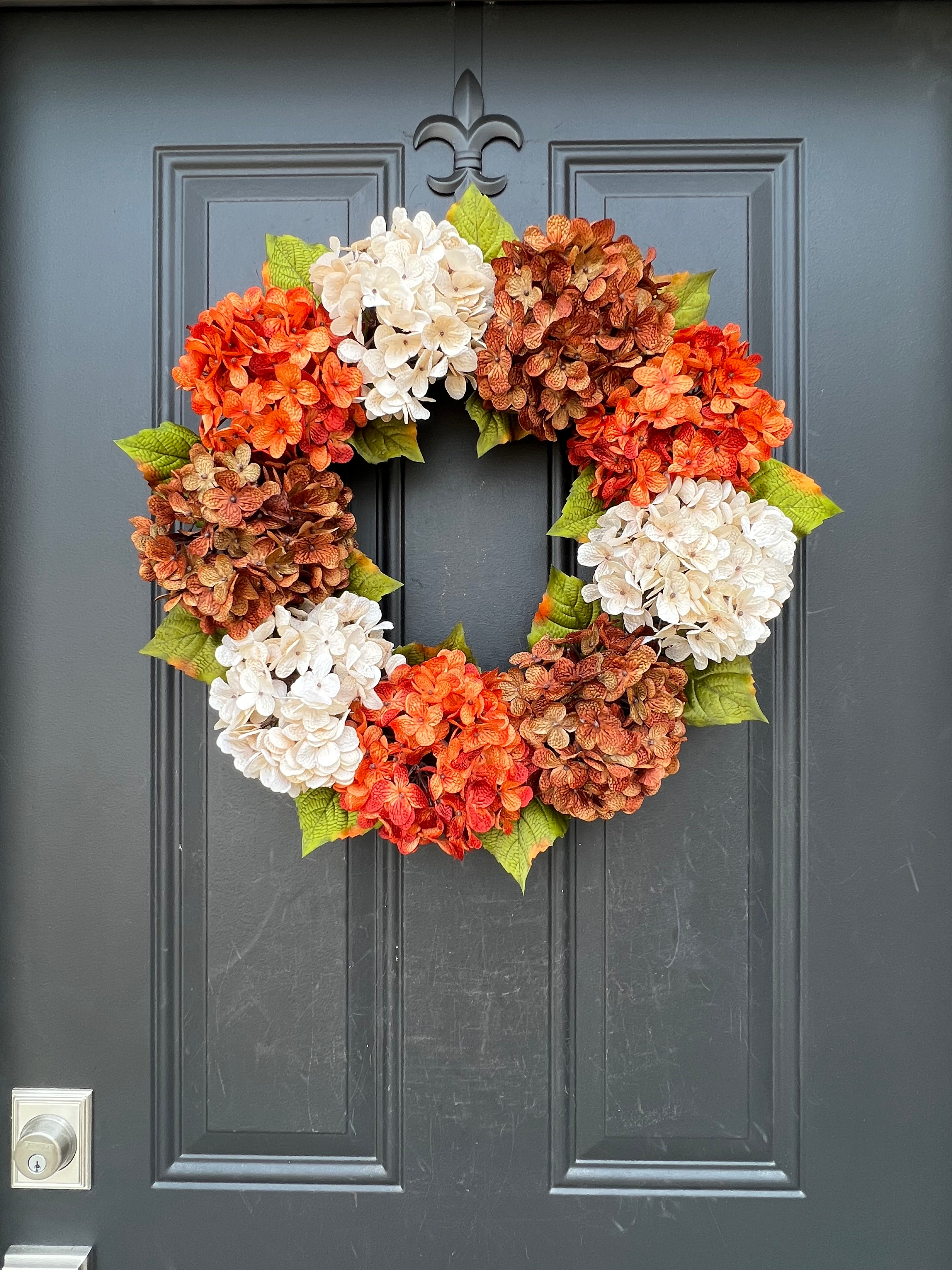 Rustic and Simple Harvest Hydrangea Wreath