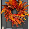 Burnt Orange Fall Fern Wreath - TwoInspireYou