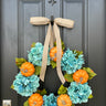 Festive Autumn Hydrangea Front Door Wreath - TwoInspireYou