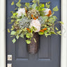 Hydrangea & Berry Fall Door Basket – Rustic Autumn Floral Hanger - TwoInspireYou