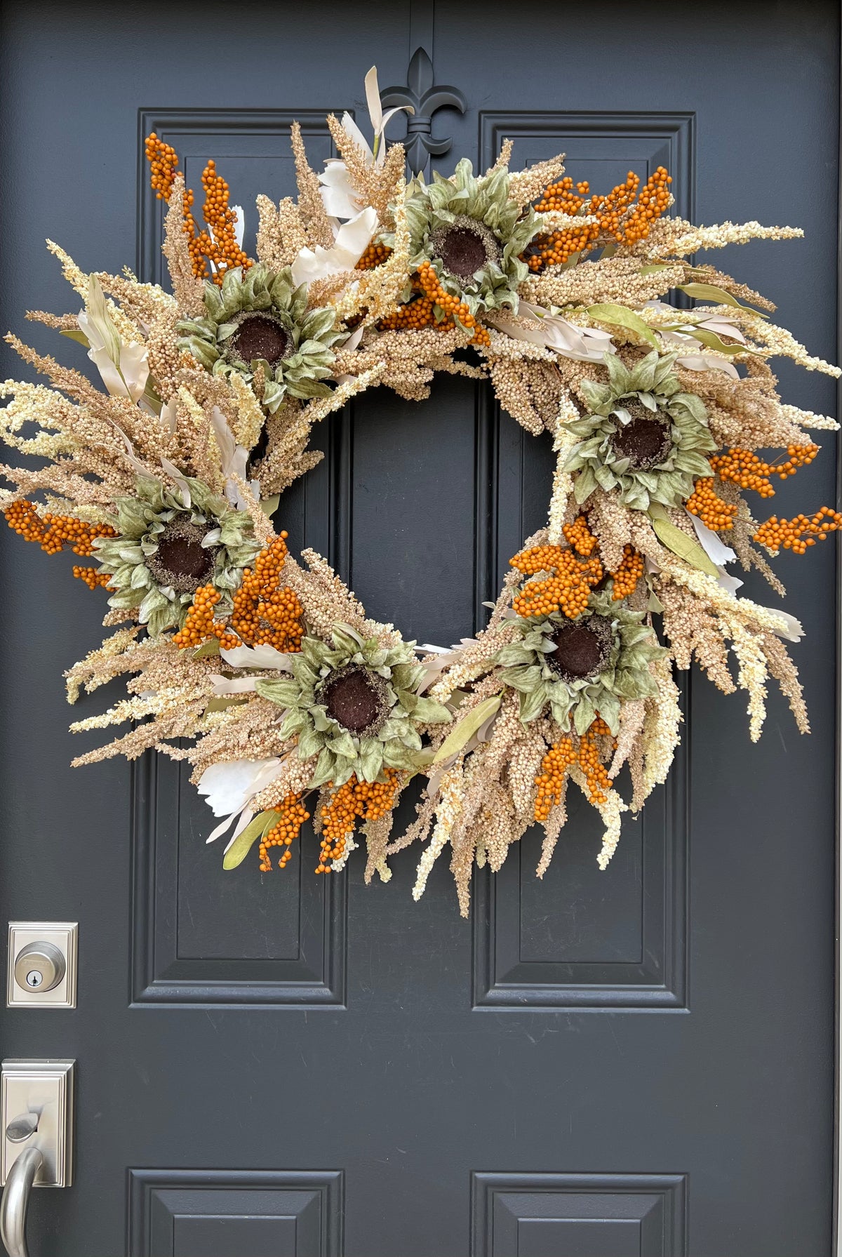 Farmhouse Fall Gatherings Wreath - TwoInspireYou