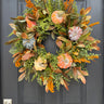 Pumpkin and Gourd Festive Fall Foliage Wreath - TwoInspireYou