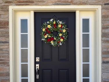 American Patriotic Floral Front Door Wreath