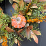 Pumpkin and Gourd Festive Fall Foliage Wreath - TwoInspireYou