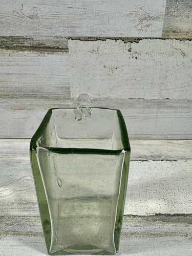 Clear Glass Wall Pocket Vase | Hanging Flower Vase