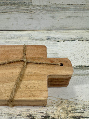 Natural Wood Square Coasters | Set of 4 Rustic Drink Coasters