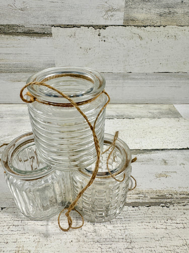 Clear Textured Glass Candle Holders | Assorted Styles