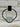 Clear Glass Bottle Vase with Black Metal Ring Frame