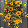 Golden Sunset Sunflower and Black-Eyed Susan Fall Wreath - TwoInspireYou
