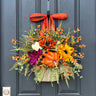 Bountiful Blessings Bucket Wreath with Pumpkins, Bittersweet and Sunflowers - TwoInspireYou
