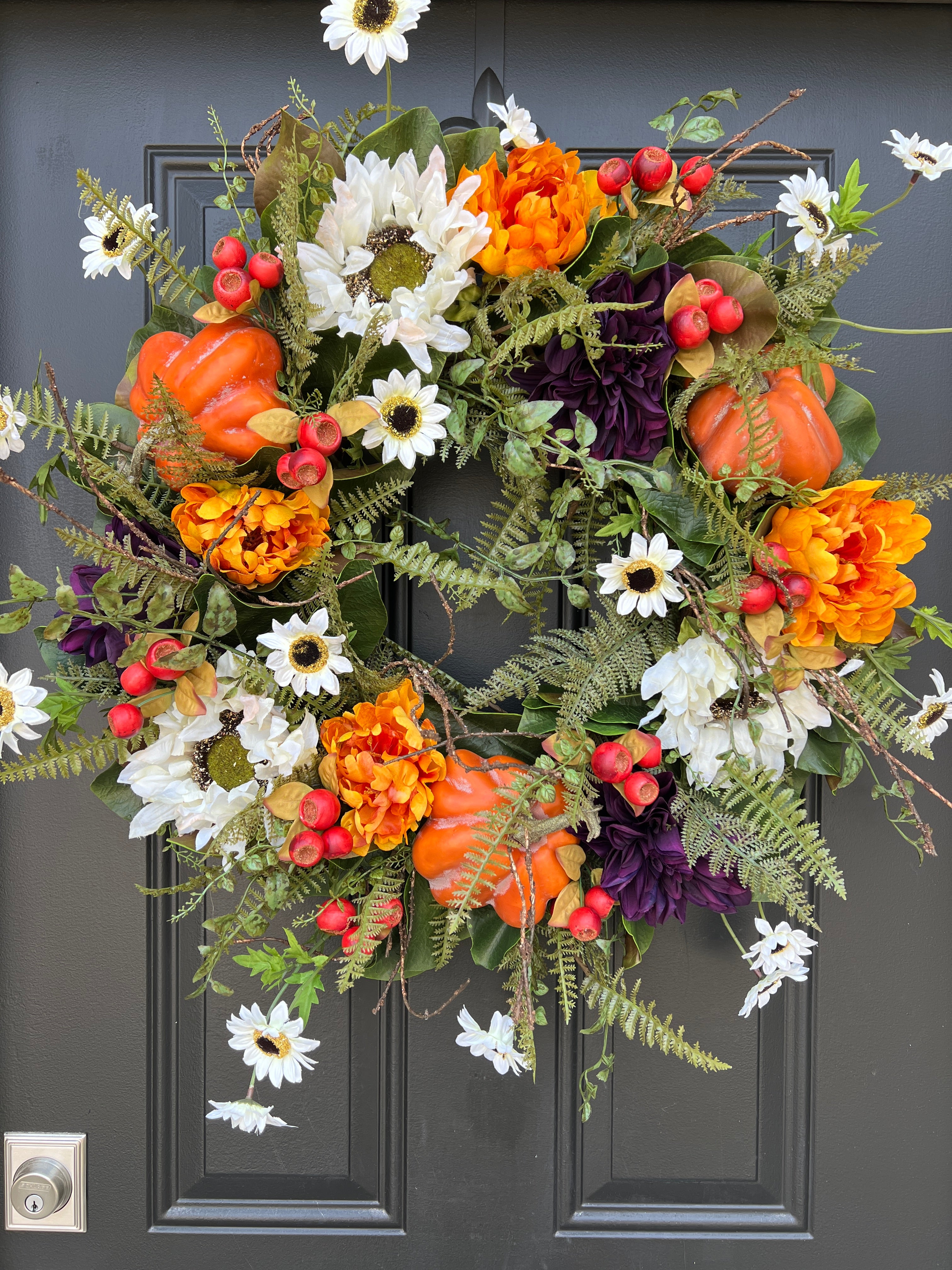 Fall Sunflower Wreath with Black-Eyed Susan