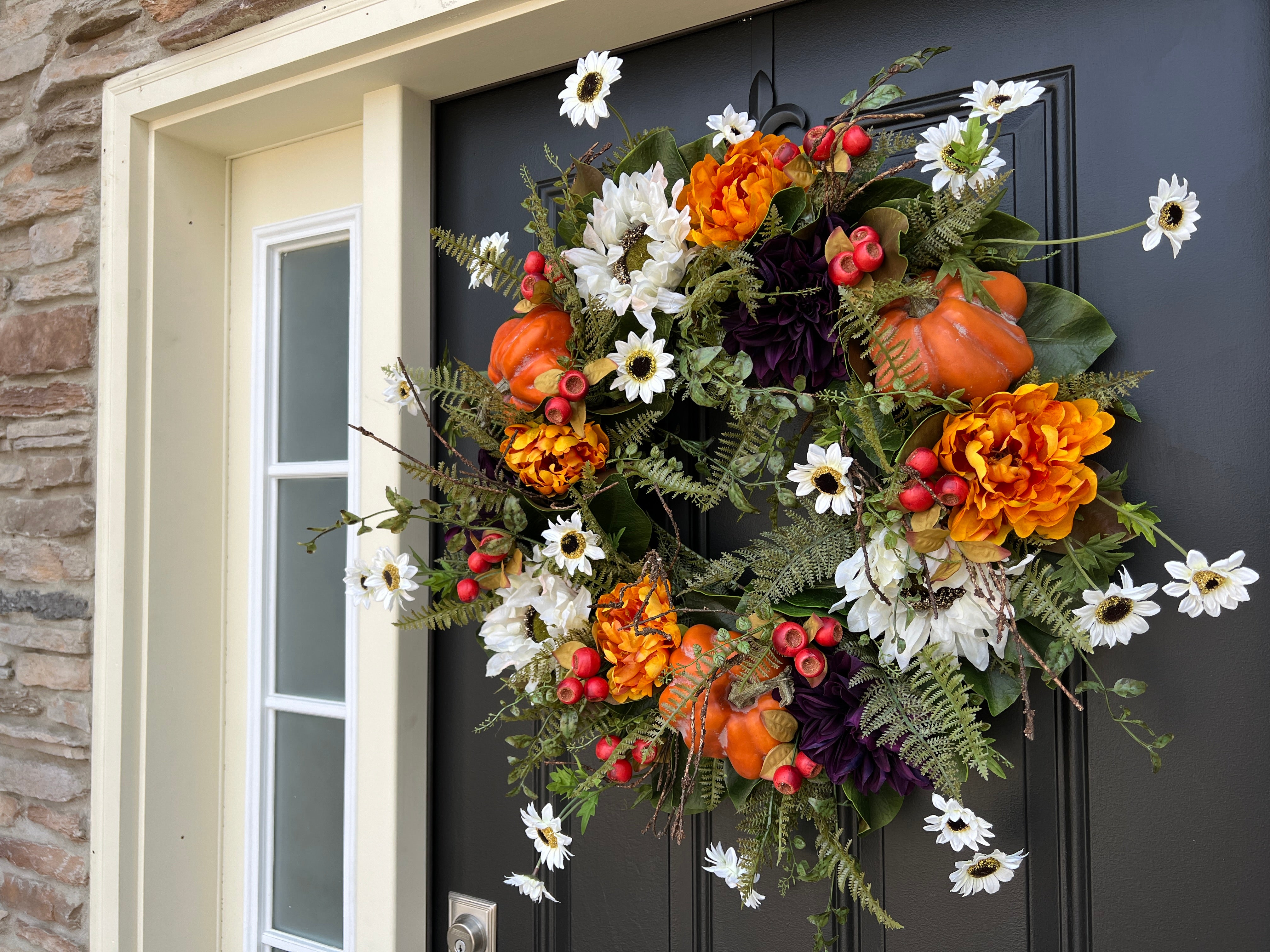 Fall Sunflower Wreath with Black-Eyed Susan