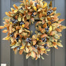 Fall Blueberry Wreath with Foliage - TwoInspireYou