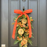 Rustic Fall Swag with Golden Pumpkins, Berries, and Foliage - TwoInspireYou