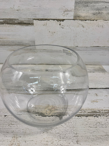 Clear Round Glass Bowl Vase – Modern Floral & Centerpiece Vessel
