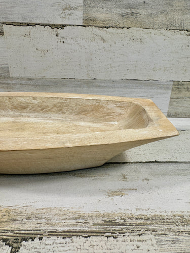 Light Natural Wood Dough Bowl