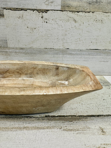 Large Light Natural Wood Dough Bowl