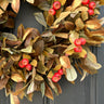 Golden Fall Foliage Wreath with Berries - TwoInspireYou