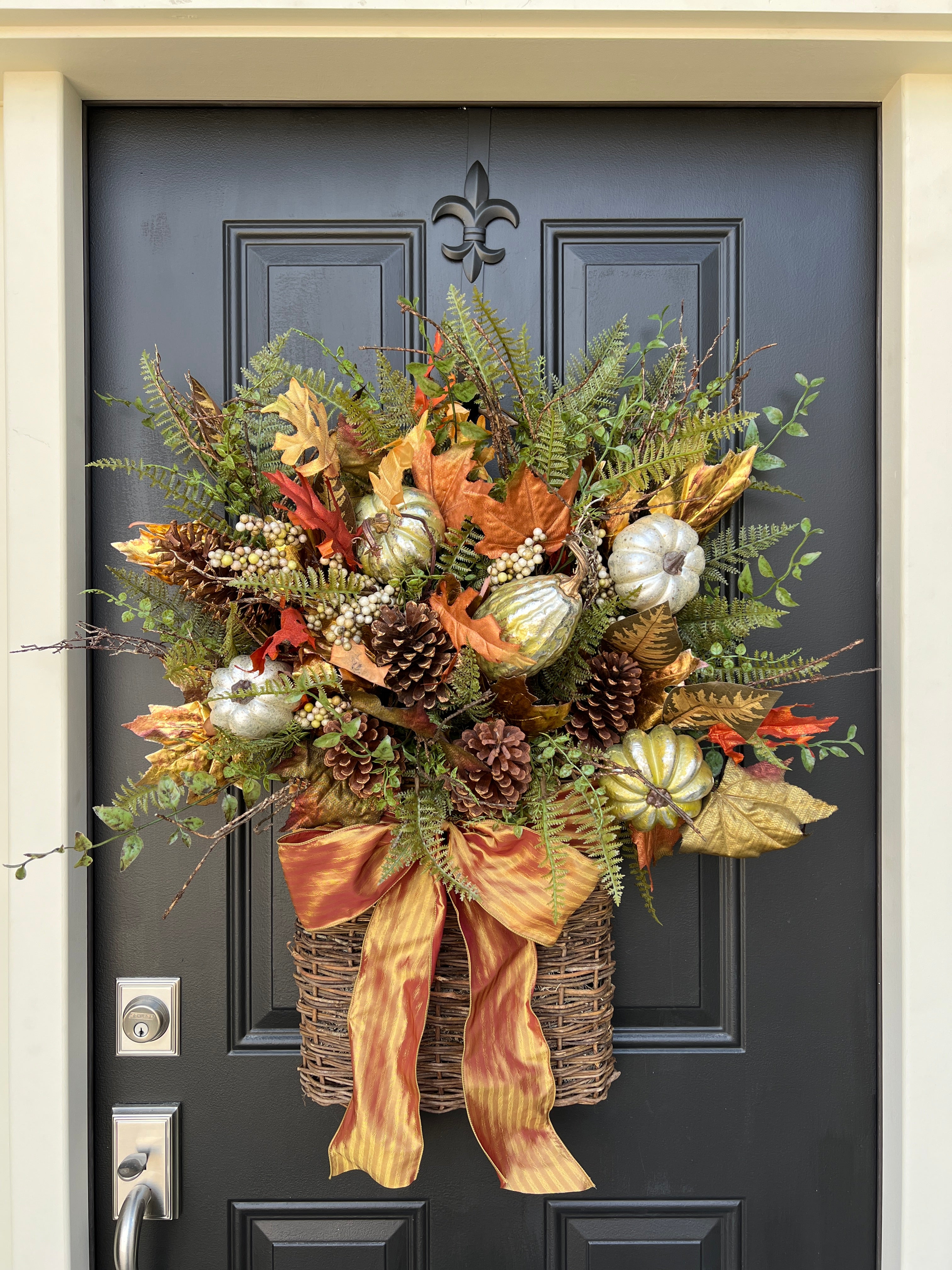 Harvest Basket Front Door Wreath