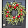 Red Pomegranate Wreath for Fall with Life-Size Fruit - TwoInspireYou