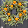 Orange Citrus Grove Wreath for Front Door with Life-Size Fruit - TwoInspireYou