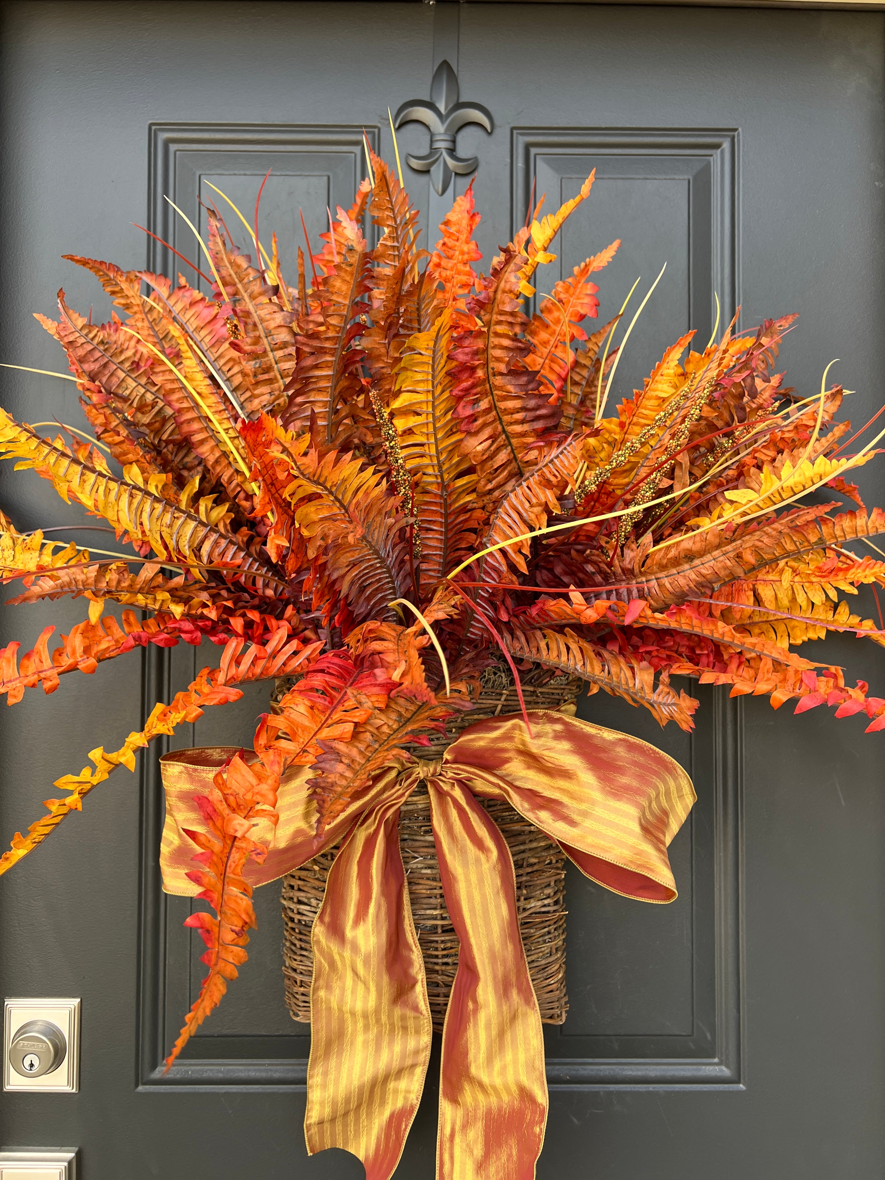 Fall Fern Basket Wreath