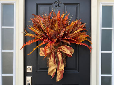 Fall Fern Basket Wreath - TwoInspireYou