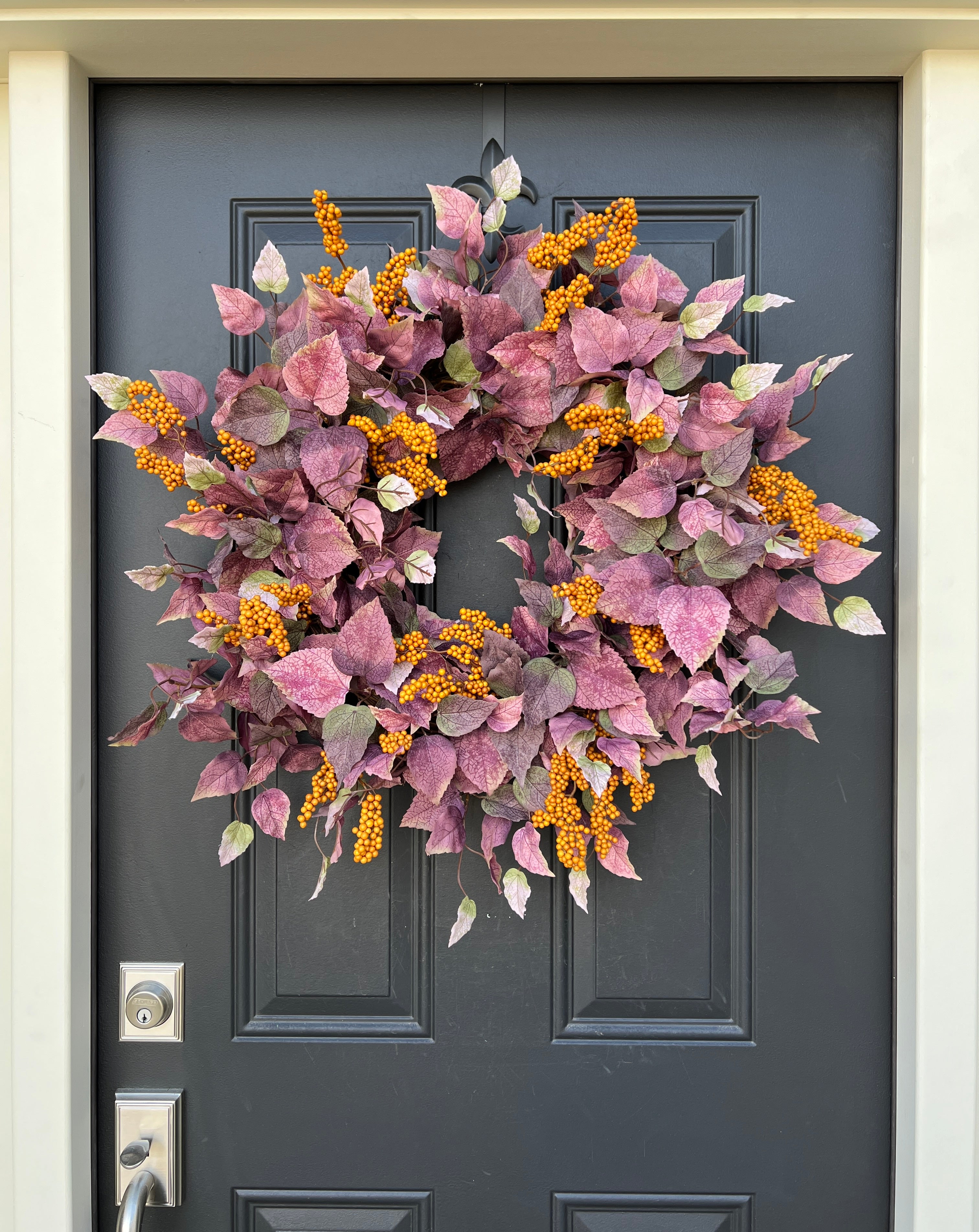 Purple Hues and Me: Grapevine Garland Pumpkin Wreath