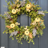 Harvest Moon Wreath with Fall Eucalyptus and Cream Pumpkins - TwoInspireYou